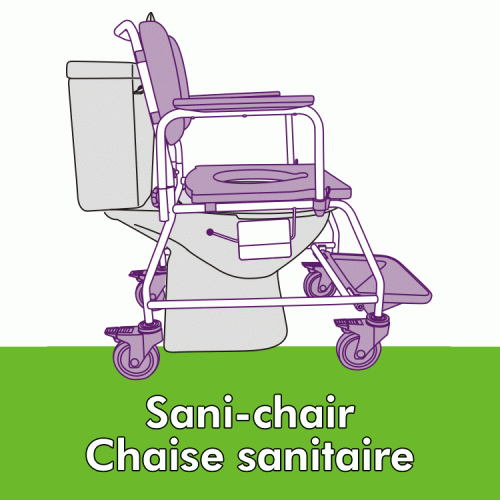 AquaCare Shower Commode with Swivel armrests - Image 4